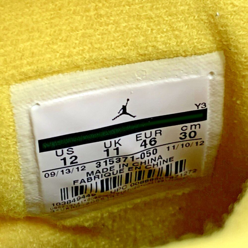 Nike Jordan Spizike Sz 12 Mens Shoe Metallic Silver Wolf Grey Yellow 315371-050 - Picture 11 of 13